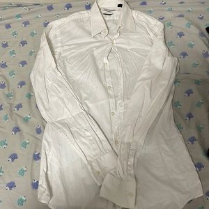 Hugo Boss Long Sleeve Button Up Dress Shirt Blue Slim Fit XL